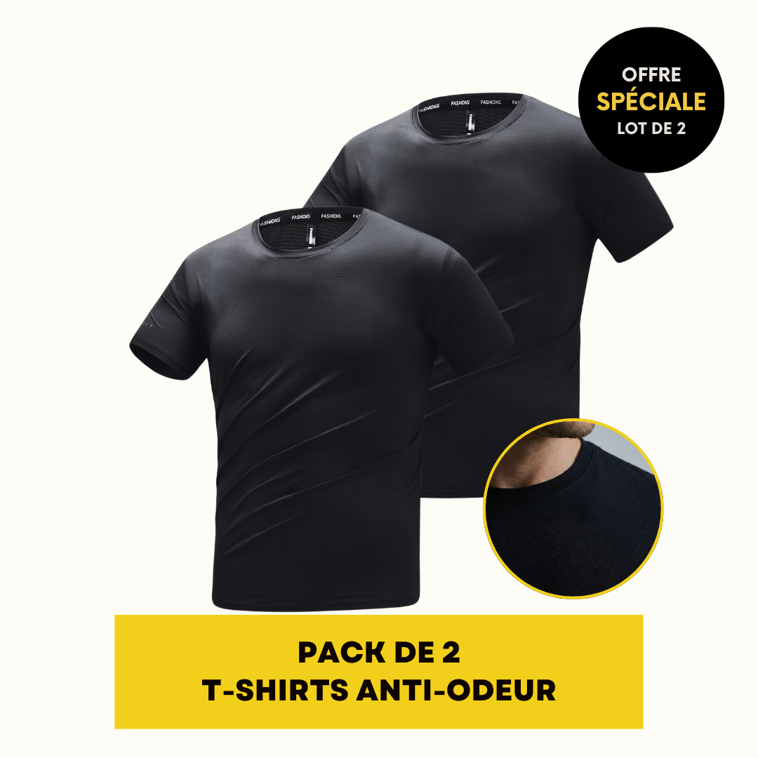 T-SHIRT EN FIBRE DE BAMBOU | BAMBOU SHIRT 2-PACK NOIR