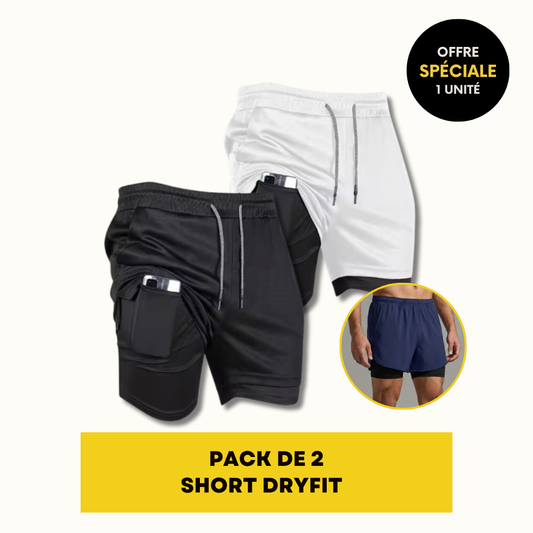 SHORT DRYFIT DE COMPRESSION | GYM SHORT 2-PACK