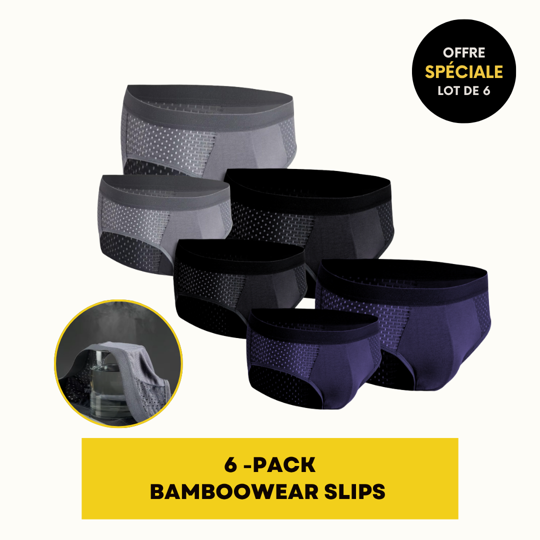SLIPS EN FIBRE DE BAMBOU | BAMBOOWEAR 6-PACK