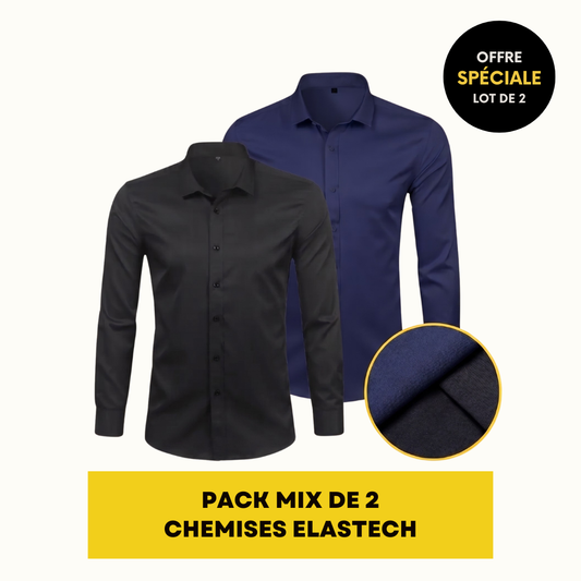 CHEMISE HABILLÉE ÉLASTIQUE | ELASTECH 2-PACK MIX