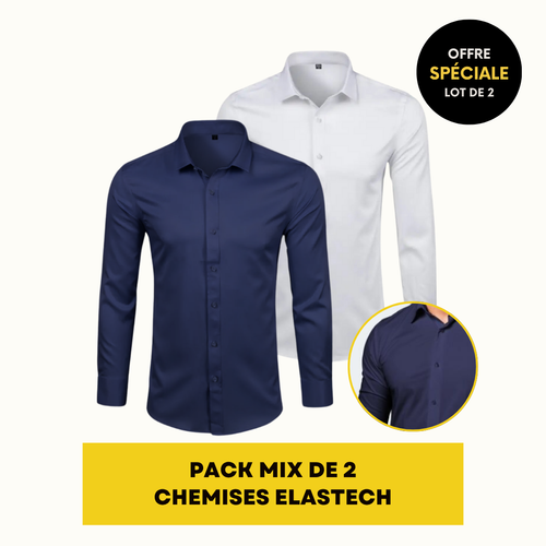 CHEMISE HABILLÉE ÉLASTIQUE | ELASTECH 2-PACK MIX