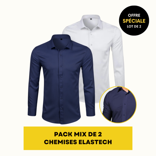 CHEMISE HABILLÉE ÉLASTIQUE | ELASTECH 2-PACK MIX