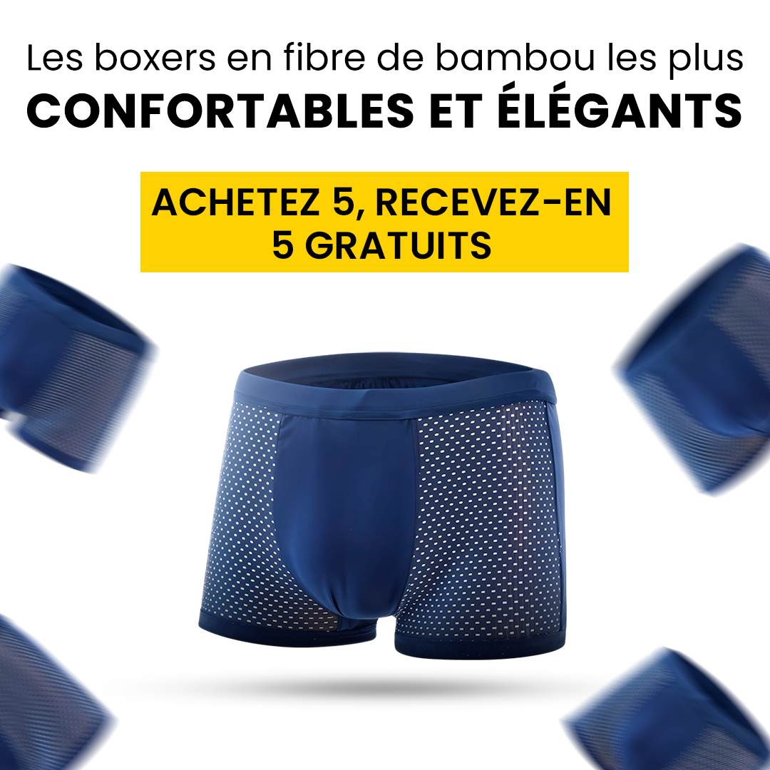 10 BOXERS EN FIBRE DE BAMBOU POUR LE PRIX DE 5 | BAMBOOWEAR