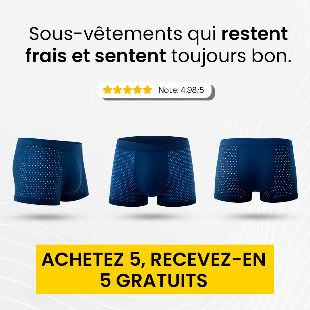 10 BOXERS EN FIBRE DE BAMBOU POUR LE PRIX DE 5 | BAMBOOWEAR